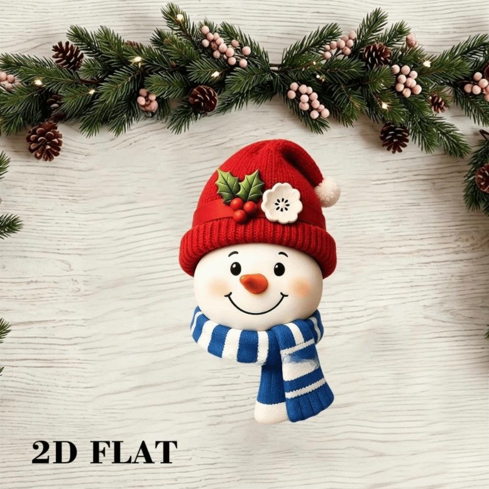 Ornaments Snowman Decoration Wooden Door Decoration Home Decor Christmas Hanging Plate Home Wall