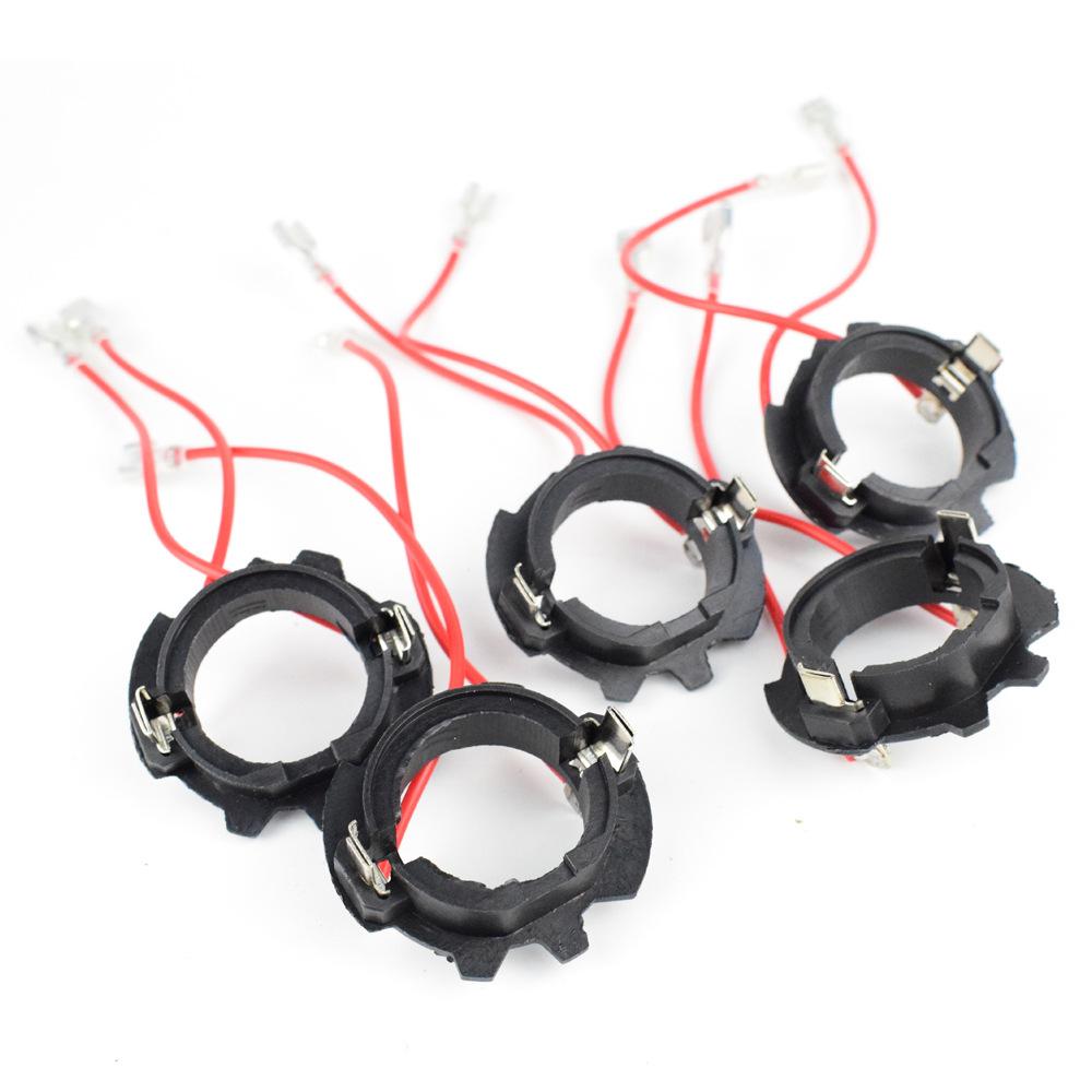 2pcs Low Beam LED Headlight Bulb H7 Head Light Headlamp Socket Adapter for VW Golf 5 MK5 Jetta