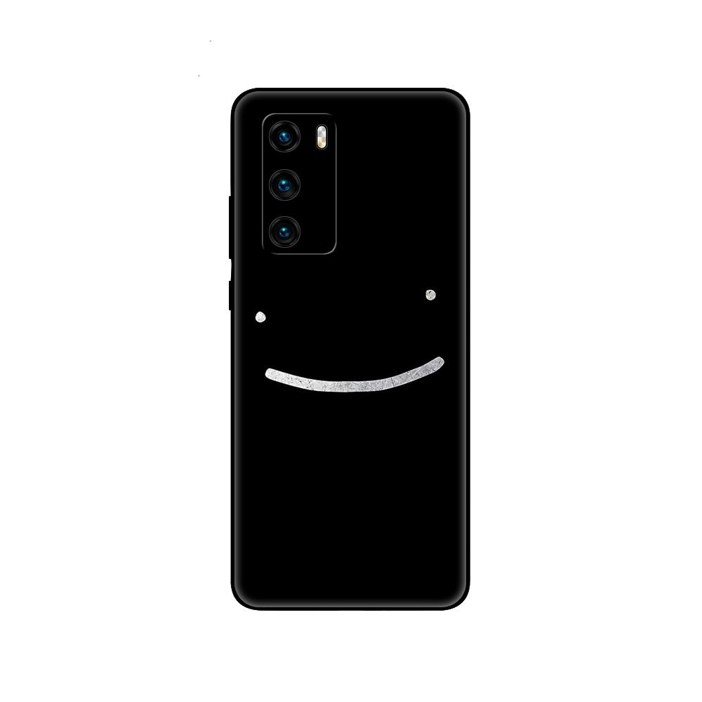 Черный чехол из ТПУ для Huawei P30 Lite P30 Pro P40, чехол для Huawei P40 LITE EP Smart 2020, чехол Dream Smp Smile