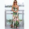 Spring and Summer Women's Floral Halter Long Dresses