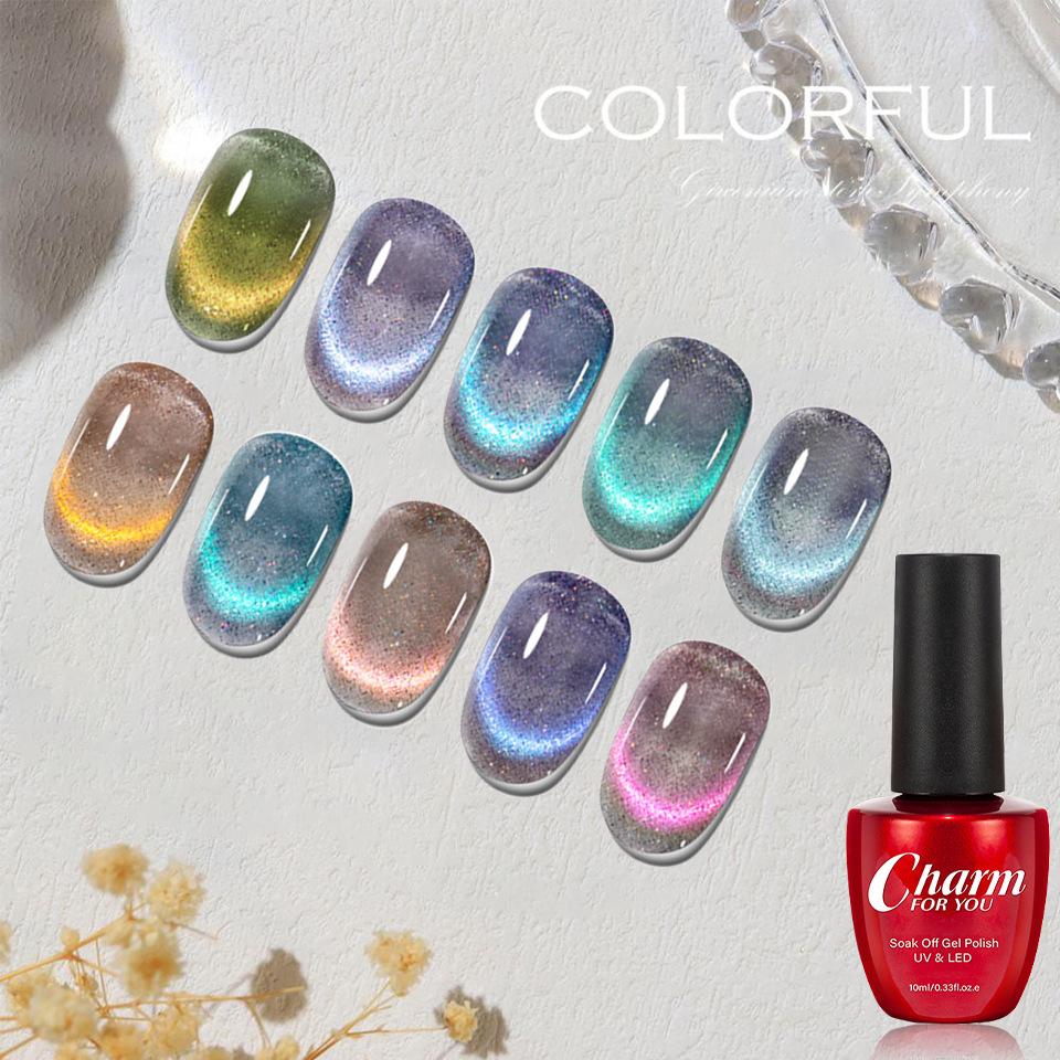 Гель-лак для ногтей «кошачий глаз», магнитный блестящий гель для ногтей, мерцающий гель «Русалка», замачиваемый УФ-гель для маникюра «сделай сам», лак для ногтей ZPG