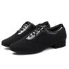 Latin Dance Shoes Men Middle Heel Teacher Dance Shoes Shape Training Square Dance Shoes