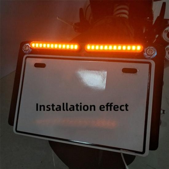 2PCS Motorcycle Turn Light Two-color Rear Brake Stop Lamp Tail Indicators 24 LED