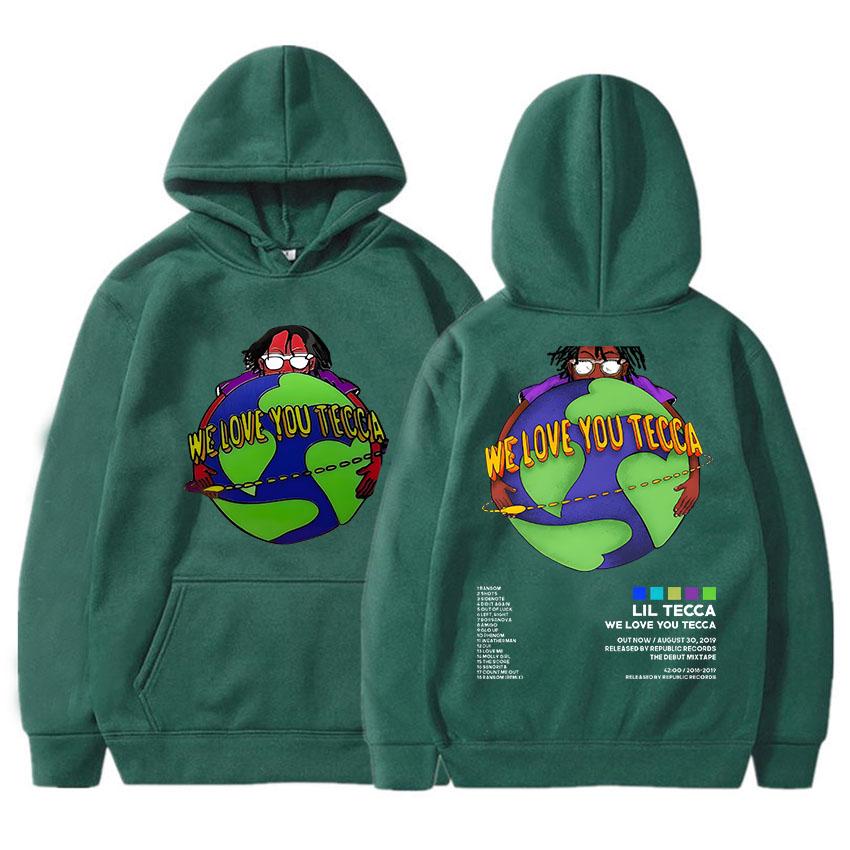 Толстовка Lil Tecca с капюшоном для осени/зимы, удобные толстовки в стиле хип-хоп, флисовая одежда в стиле ретро, готические мягкие пуловеры