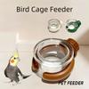 Прозрачная кормушка для воды для птиц, подвесная миска для корма для попугаев, новый диспенсер для воды, зоотовары