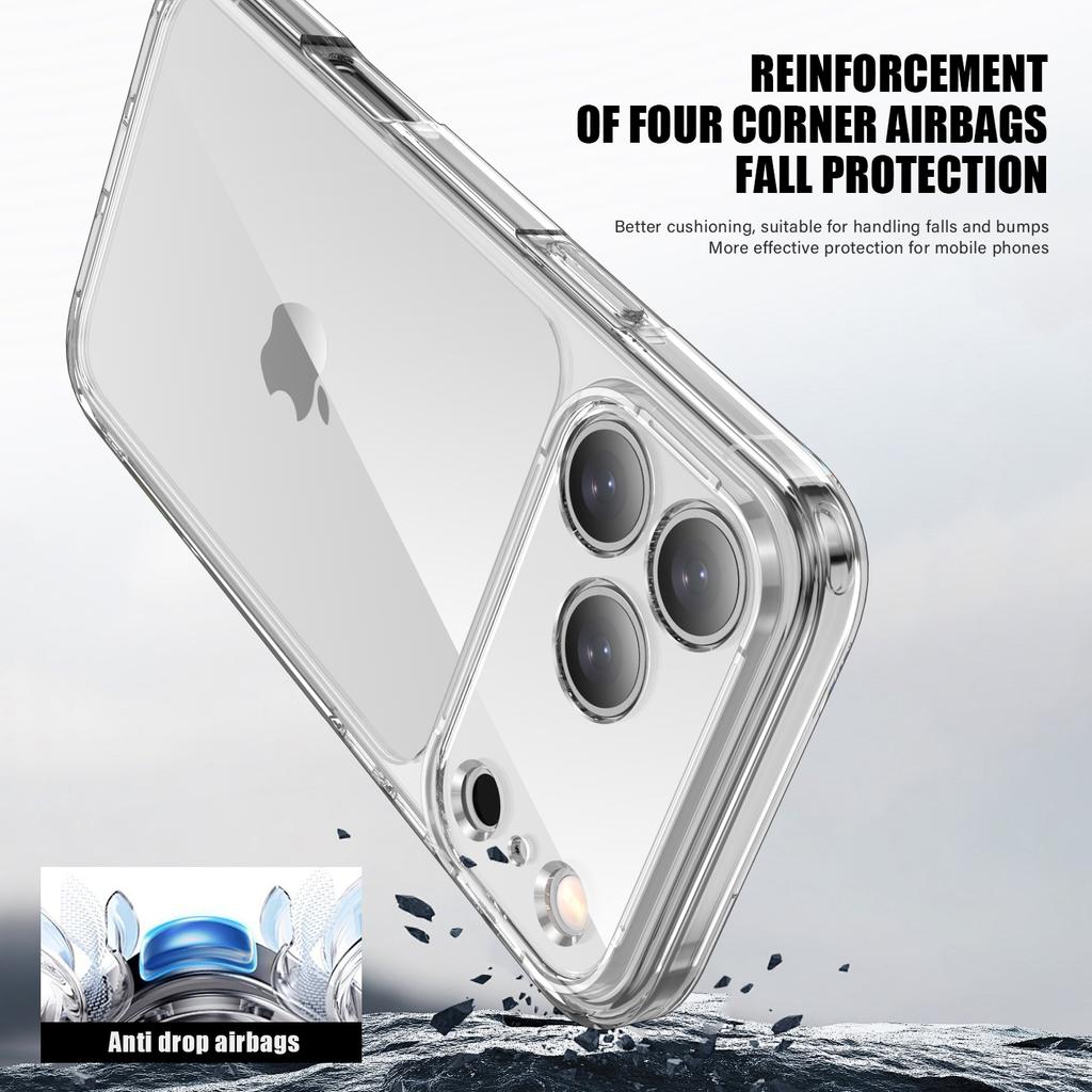 Премиальные прозрачные чехлы для iPhone 17 Pro Max, противоударные, прозрачный защитный бампер для iPhone Air 17 Pro