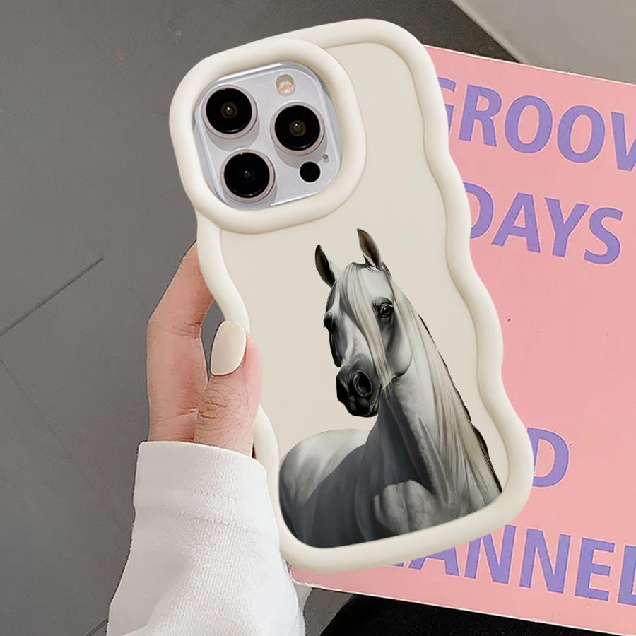 Крутой чехол-бампер с изображением лошади и тигра для iPhone 14 15 Plus 8 XR 12 13 16 Pro Max 17 Air 11