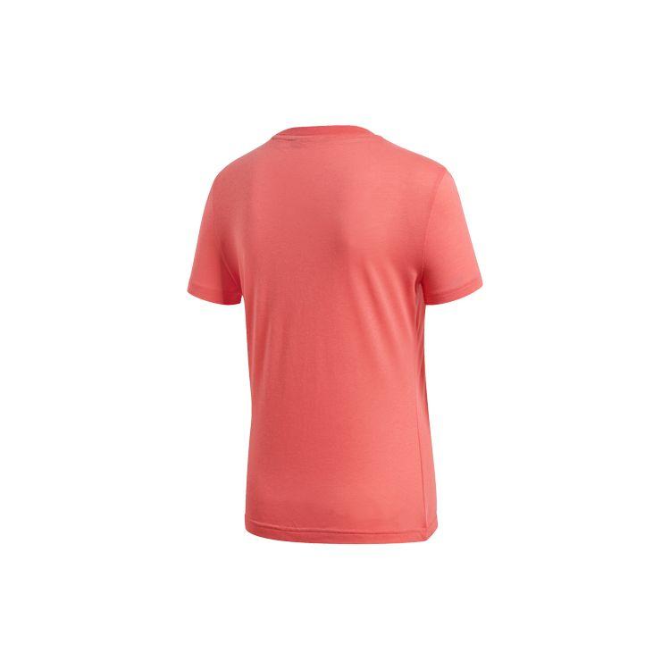 Adidas Спортивная футболка с коротким рукавом и логотипом, женские топы Prism-Pink DY7733