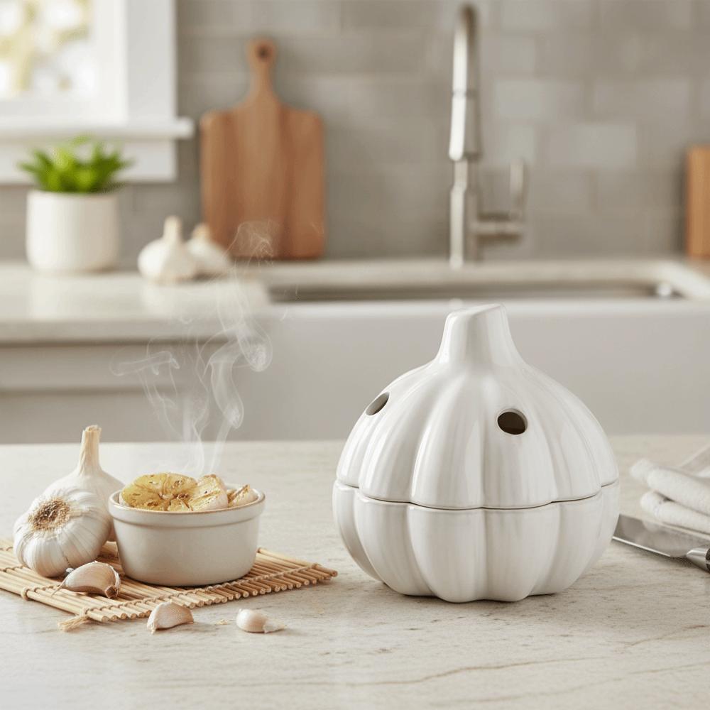 Garlic Shaped Ginger and Garlic Storage Jar Well-ventilated Ginger Storage Box Kitchen Counter-top
