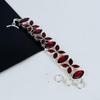 Красивые драгоценные камни красного граната ювелирные изделия ручной работы, браслет из стерлингового серебра 925 пробы, браслет из красного граната для жены, браслет унисекс на вату подарок