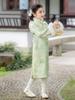 Зимнее бархатное платье-ципао для девочек 2025 - Китайский стиль, юбка с длинным рукавом