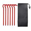 Tent Pegs Aluminum Alloy Ground Nail With Windproof Rope Buckle Set For Hammock Camping Awning Canopy