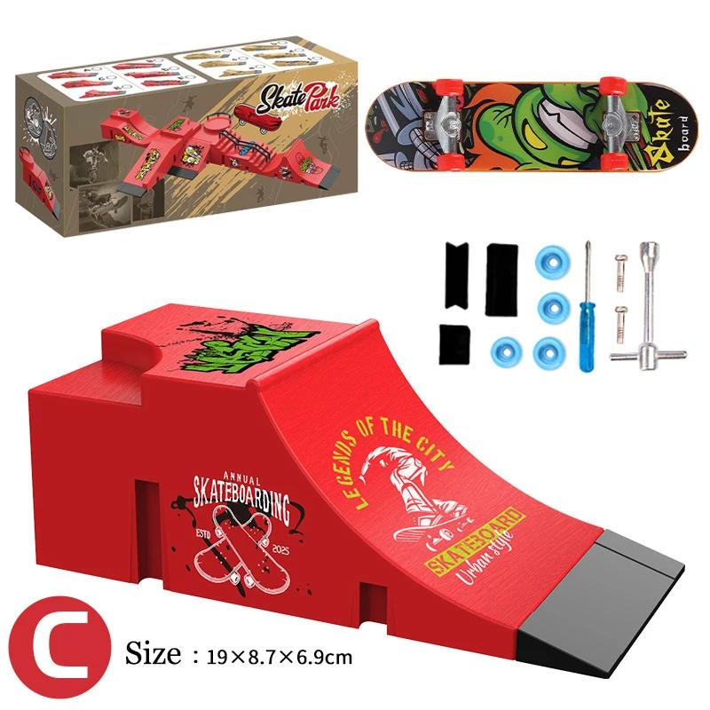 Children's finger sports toys skateboard Finger skateboard props table Creative novelty mini fingertip arc slide toys