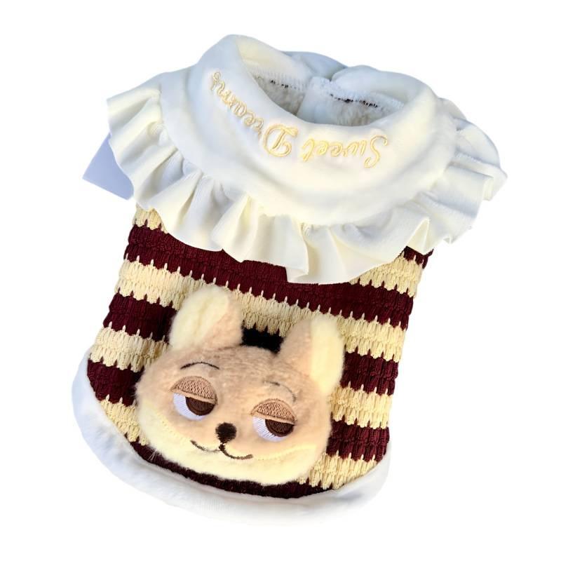 New pet autumn and winter clothing teddy than bear dog cat clothing winter can lead fox rabbit cute doll