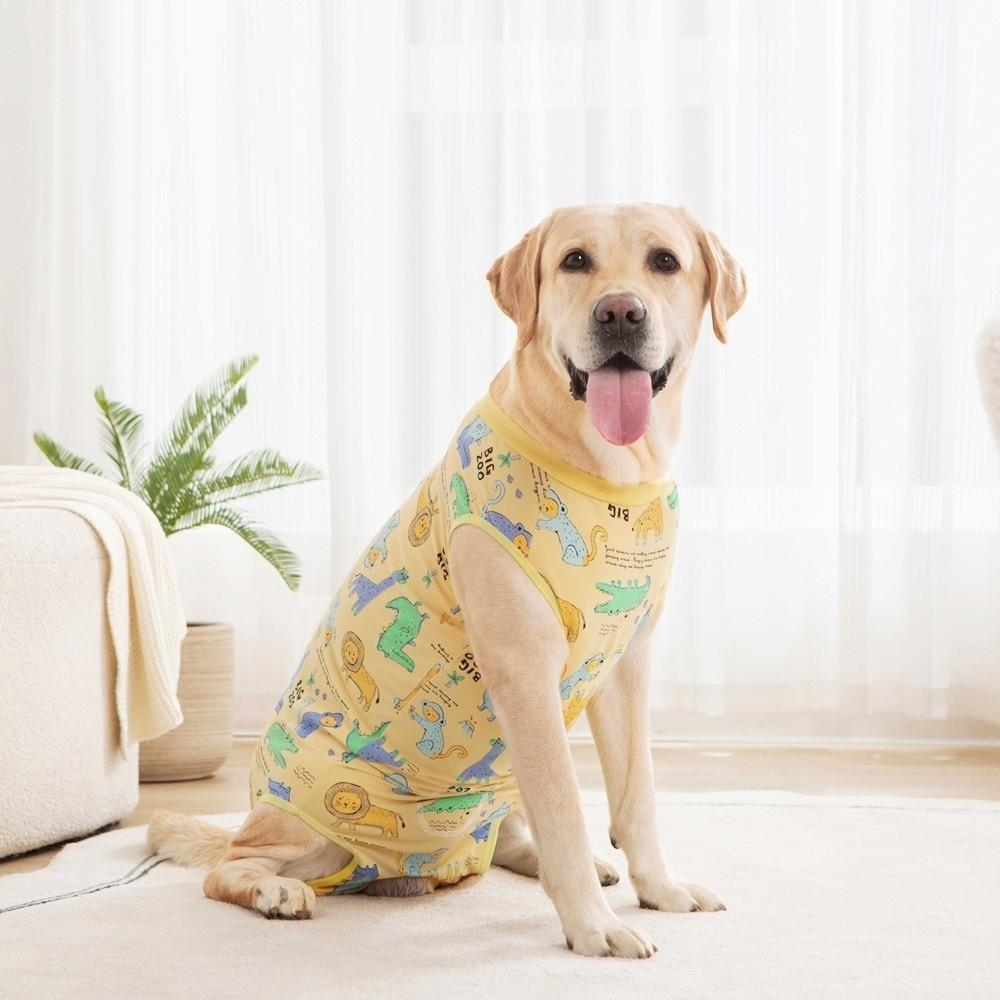 Cotton Dog Recovery Suit Cartoon Dog Jumpsuit Dog Sterilization Suit  Prevents Licking Wounds