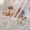Pointed Shoes, Flat Shoes, Comfortable Word with Sequins, Sexy Hollow Light Hair Shoes, Wedding Shoes Are Not Tired, Wear Shoes Outside the Feet