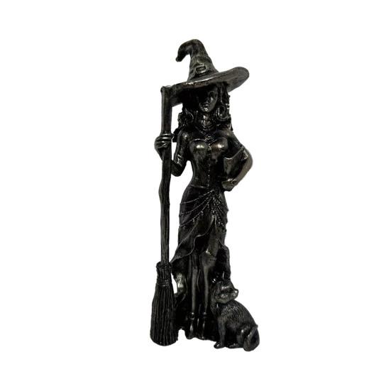 Sexy Witch Figurine Gothic Witch Ornament Desktop Decorative Witch Sculpture Gift for Witches Lovers Cabinet Mantel Decoration
