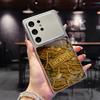 Стильный Чехол для Телефона Золотой Узор Взрыв Оранжевое Стекло Wealth 888 для Samsung Galaxy S26 S25 Ultra S24 S23Plus S22 S21FE
