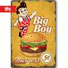 One Piece Big Boy Burger Wall Sign, Metal Wall Art, Aesthetic Wall Decor, Vintage Hanging Ornaments, Bar Kitchen Coffee Sign