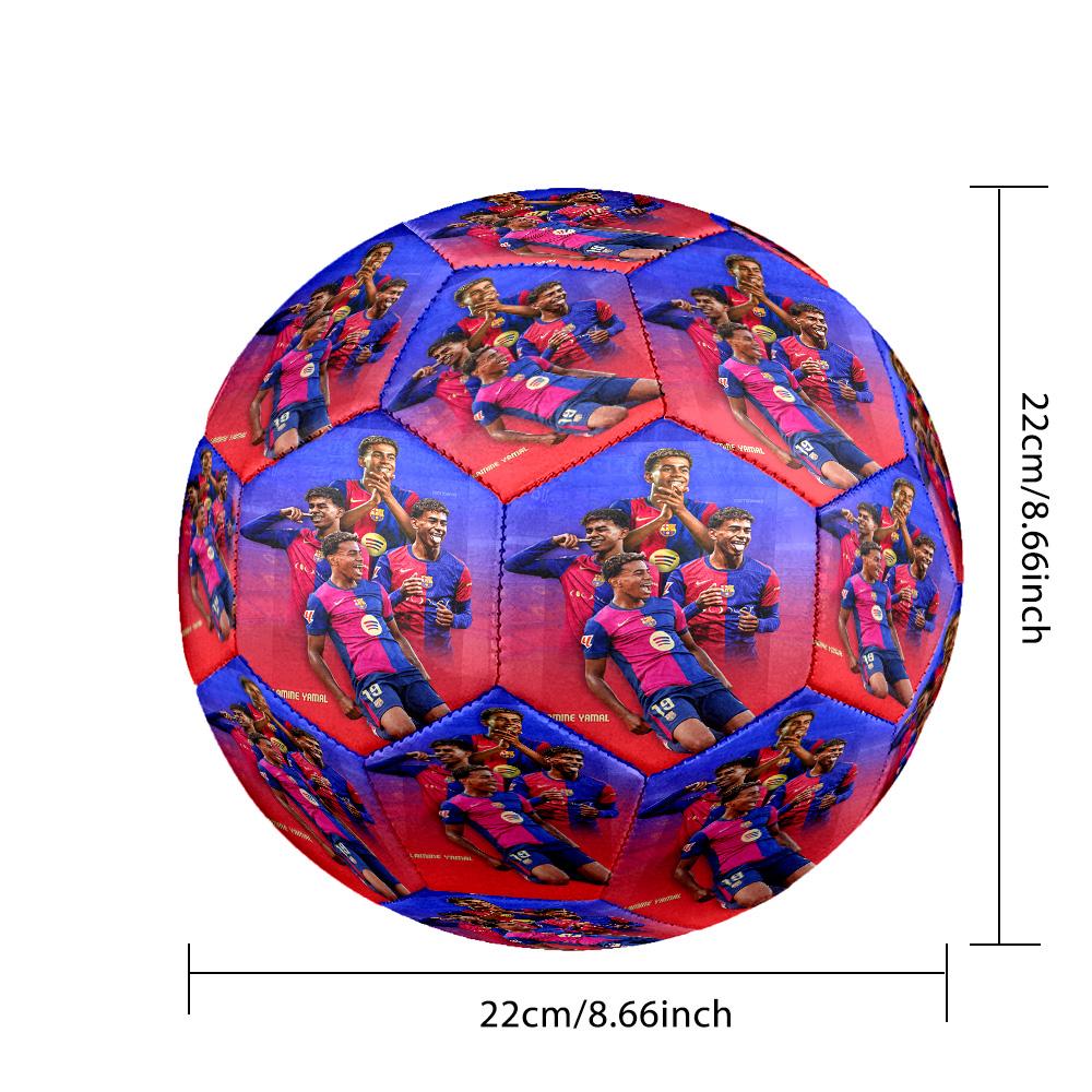 Lamine Yamal 19 Barcelona Players Celebration Size 5 Football Machine-Stitched Indoor/Outdoor Training and Matches perfect gift for sports enthusiasts