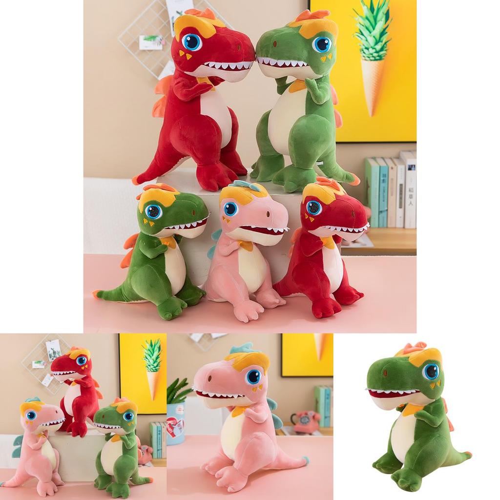 Multicolor Dinosaur Plush Pillow For Kids Comfort And Nursery Decor
