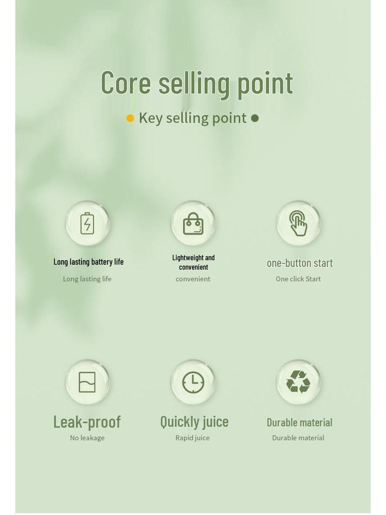 Portable Rechargeable Juicer - Multifunctional High-Speed Blender Cup for Fruits