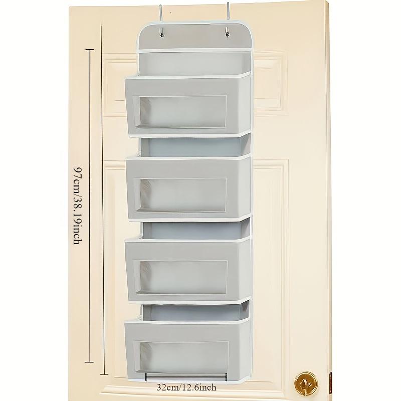 2/3/4-grid door-hanging storage box, overhead door storage box, hanging wardrobe storage box, large-capacity pockets