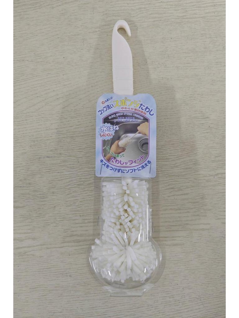 Японская нано-губчатая щетка для бутылок KOMEKI - удлиненная ручка для глубокой очистки чайников