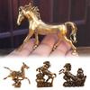 Brass Horse Figurines Chinese  Year Zodiac Horse Ornament Feng Shui Lucky Statue Home Office Desktop Decoration Crafts