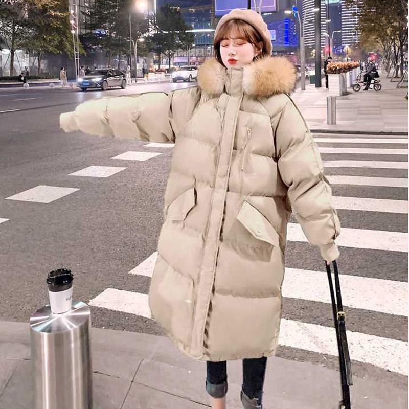 Женское бархатное хлопковое зимнее длинное свободное стеганое пальто больших размеров, женская зимняя куртка