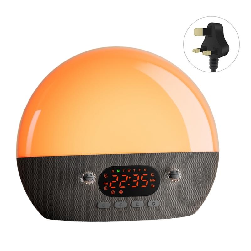 Будильник с белым шумом и световым будильником с 11 успокаивающими звуками и приложениями-ночниками, управляемыми для индивидуального утреннего сна