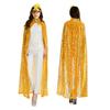 Adult Long Paillette Cape for Women Halloween Party Sequin Cloak Costume Full Length Witch Cosplay Robe for Role-Playing Stage Performances