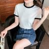 Women's T-shirt Casual Slim Short-sleeved Top Summer Round-neck T-shirts