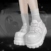 Wedge High Heels Y2k Shoes Summer Hot Pink Cute Women Shoes On Platform Punk Gothic Lolita Mary Jean Platform Shoes