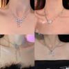 Elegant Diamond Necklace Beautiful Clavicular Chain Hot Sale Engagement Necklaces Anniversary Gift