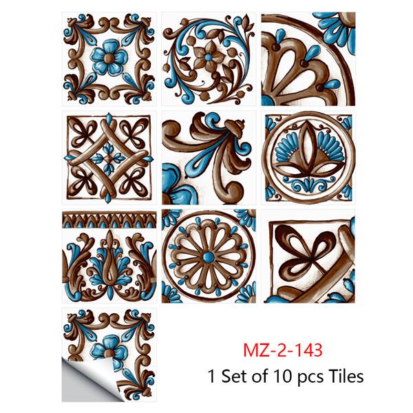 10x10/15x15/20x20/30x30cm PVC Flower Tile Tiles Decals Waterproof Wall Sticker Bathroom Sticker Kitchen Decoration