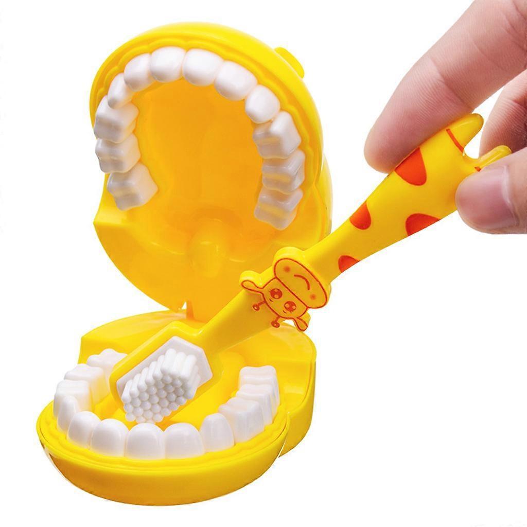 Dental Mold Toy for W/ Giraffe Teeth Mold & Teeth-brush Realistic Pretend for Play Toy Kids & Toddler Educational Teachi