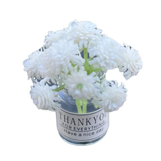 Миниатюрная стеклянная ваза с цветами, искусственный букет, настольные украшения, цветы бонсай для установки на транспортное средство