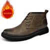 Роскошные мужские хлопковые ботинки из натуральной кожи, рабочие ботинки, мужская повседневная обувь, модные короткие ботинки, горячо продаваемые в Европе и Америке
