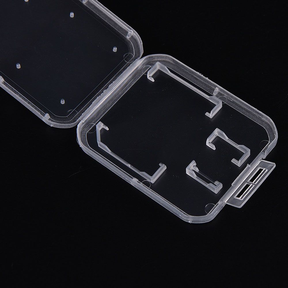 10PCS Clear Standard Holder Memory Card Case Transparent Storage Box SD/TF SDHC Card