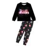 KPop Demon Hunters Autumn Winter Cute Cartoon Children's Long Sleeved Home Clothes Soft Comfortable Pajama Set