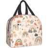Aesthetic Boho Rainbow Lunch Box Insulated Lunch Bag for Women Men Reusable Lunch Tote Bags for Office Picnic Beach Travel
