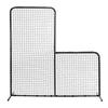 L Screen Baseball for Batting Cage, 7x7 ft Baseball Softball Safety Screen, Body Protector Portable Batting Screen with Carry Bag & Ground Stakes,