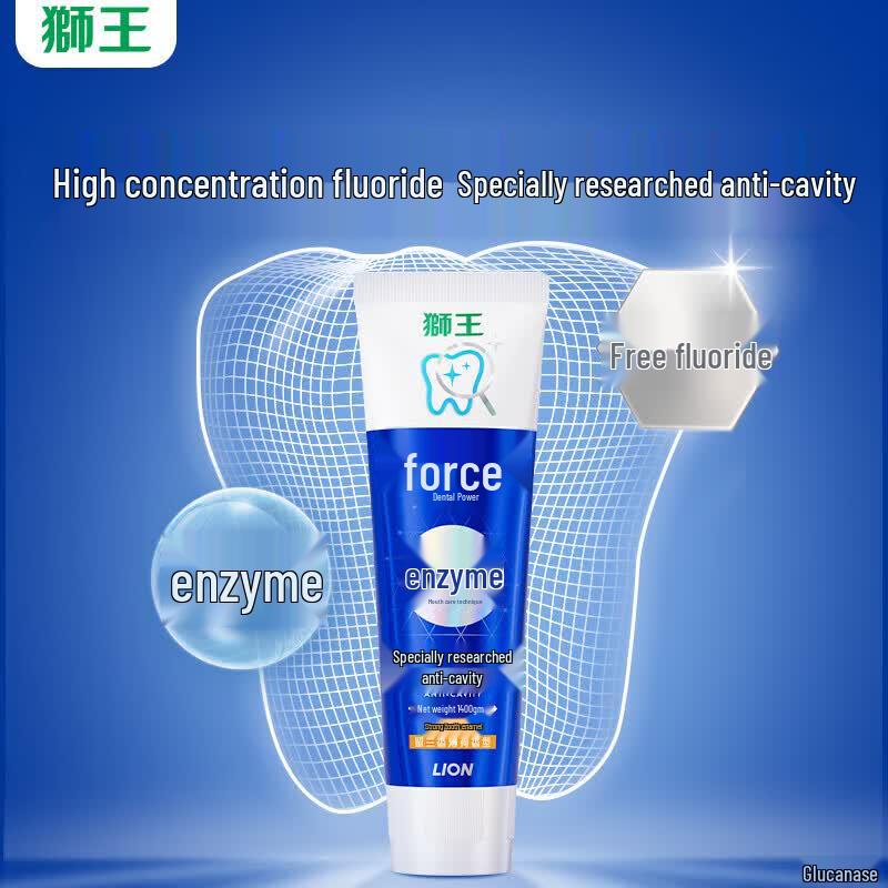 Lion Zest Enzyme Toothpaste, Spearmint Mint (4 x 130g)