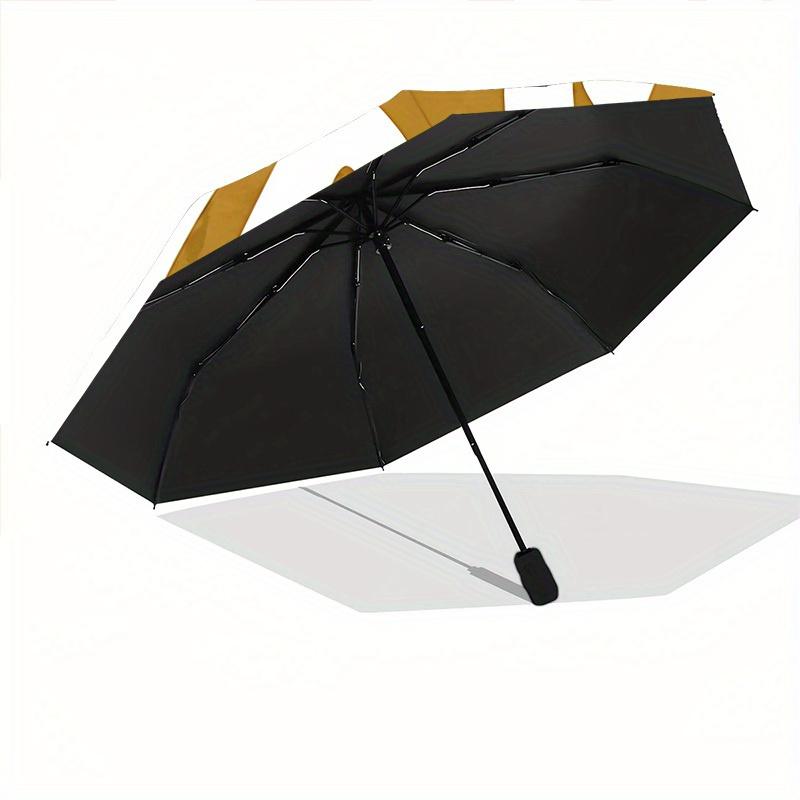 1pc Pura Vida Automatic Folding Umbrella, 8-Rib Sturdy Canopy, Portable Travel Umbrella for Outdoor Use