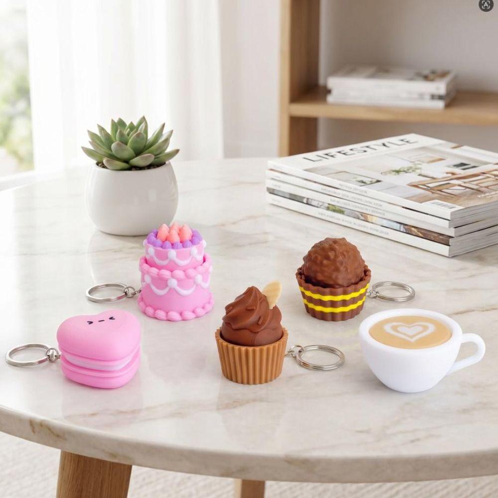 3D Printed Finger Button Pendant Simulation Coffee Calming Keychain  Children Adults