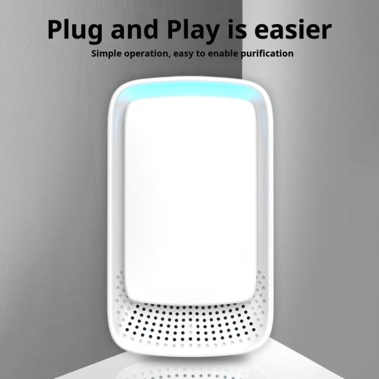 Очиститель воздуха с отрицательными ионами. Бесшумная работа. Простота использования. Портативный очиститель воздуха с возможностью подключения. Устранение запахов в ванной комнате.