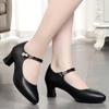 Модные туфли-лодочки на высокой платформе и толстом каблуке для женщин 2024 года, осенние, с ремешками на щиколотке, праздничные туфли для женщин, элегантные, черные, белые, офисные туфли для леди