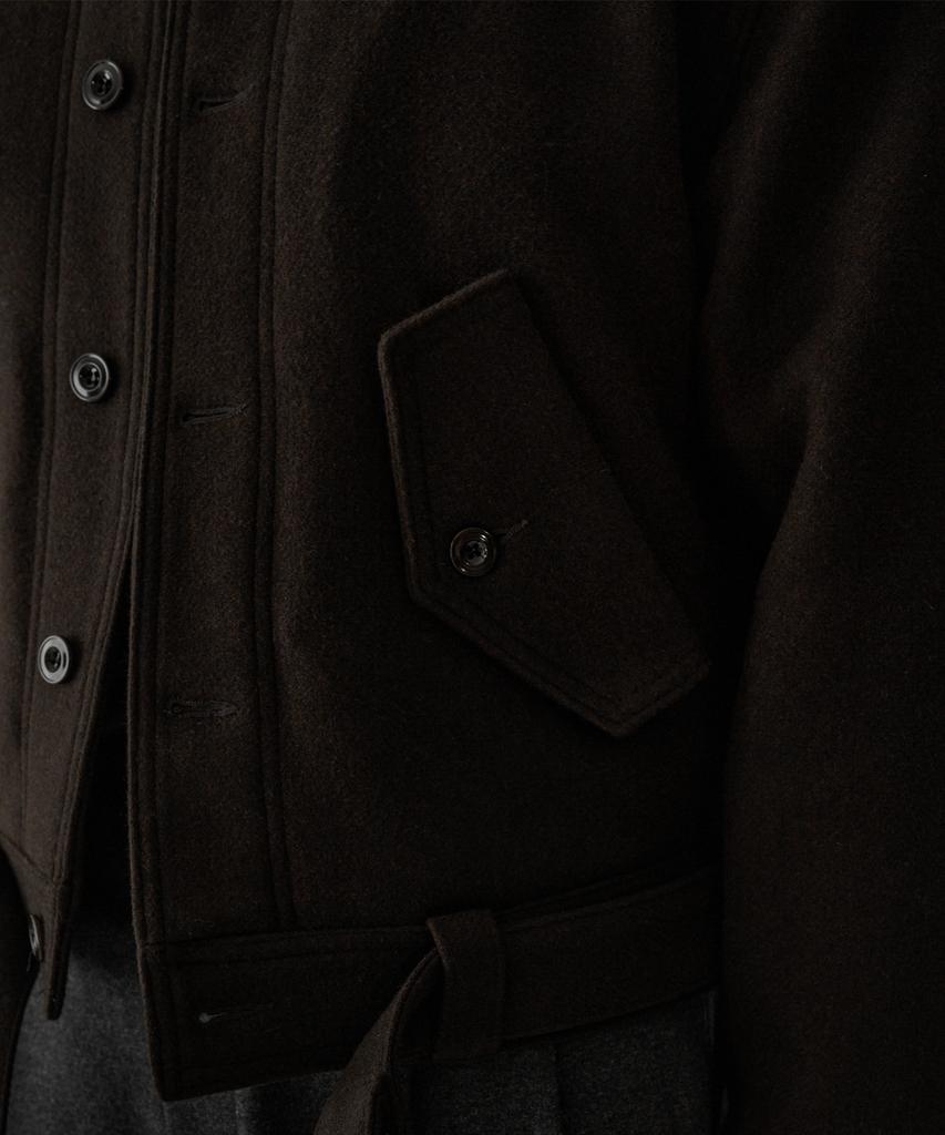 Bowlow Product Belted Wool Crop Jacket [Brown]