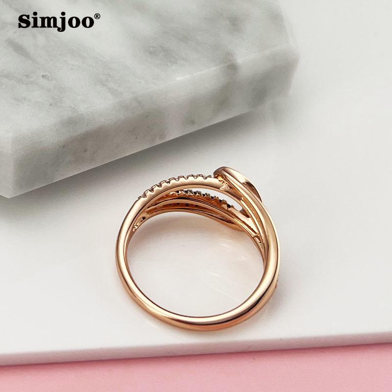 SIMJOO RRing Гладкое кольцо с цирконом